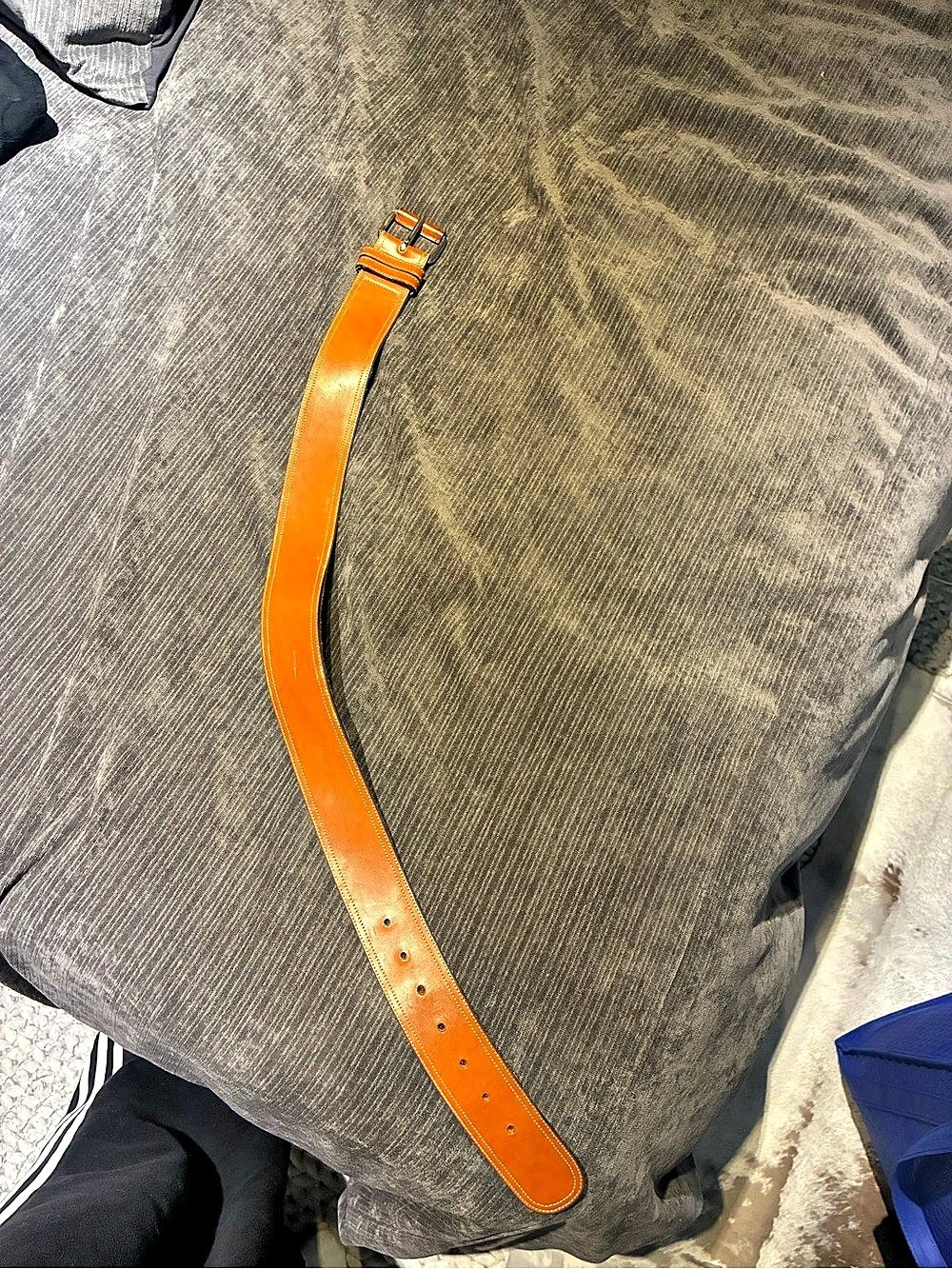 Joan and David Leather Belt in saddle tan